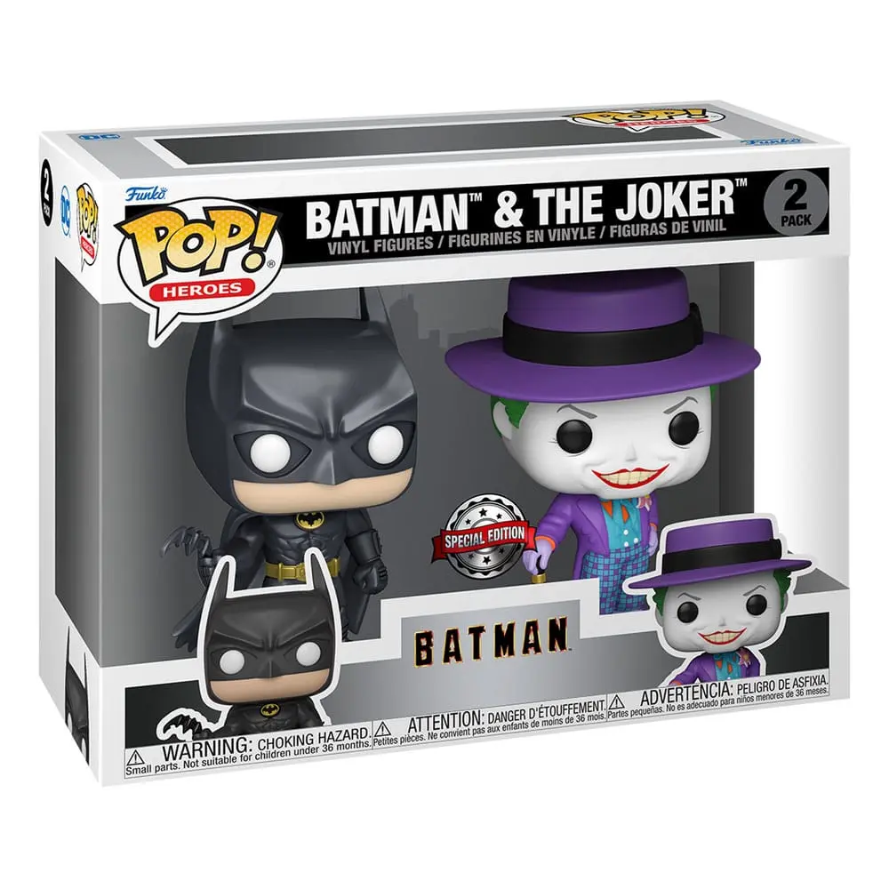 Batman (1989) POP! Heroes Vinylové figúrky 2-balenie Batman & The Joker 9 cm produktová fotografia