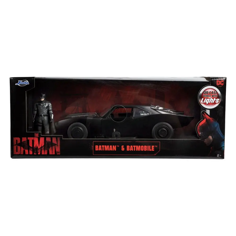 Batman 2022 Hollywood Rides Diecast Model 1/18 2022 Batmobile s figúrkou produktová fotografia