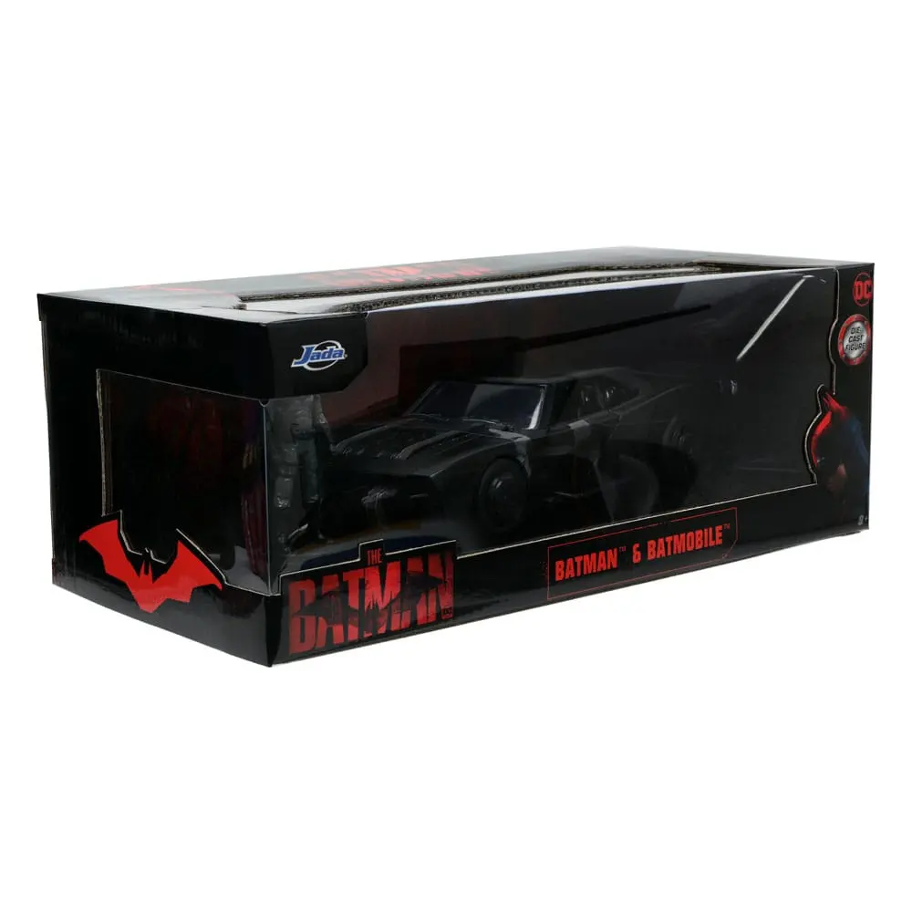 Batman 2022 Hollywood Rides Diecast Model 1/24 2022 Batmobile s figúrkou produktová fotografia