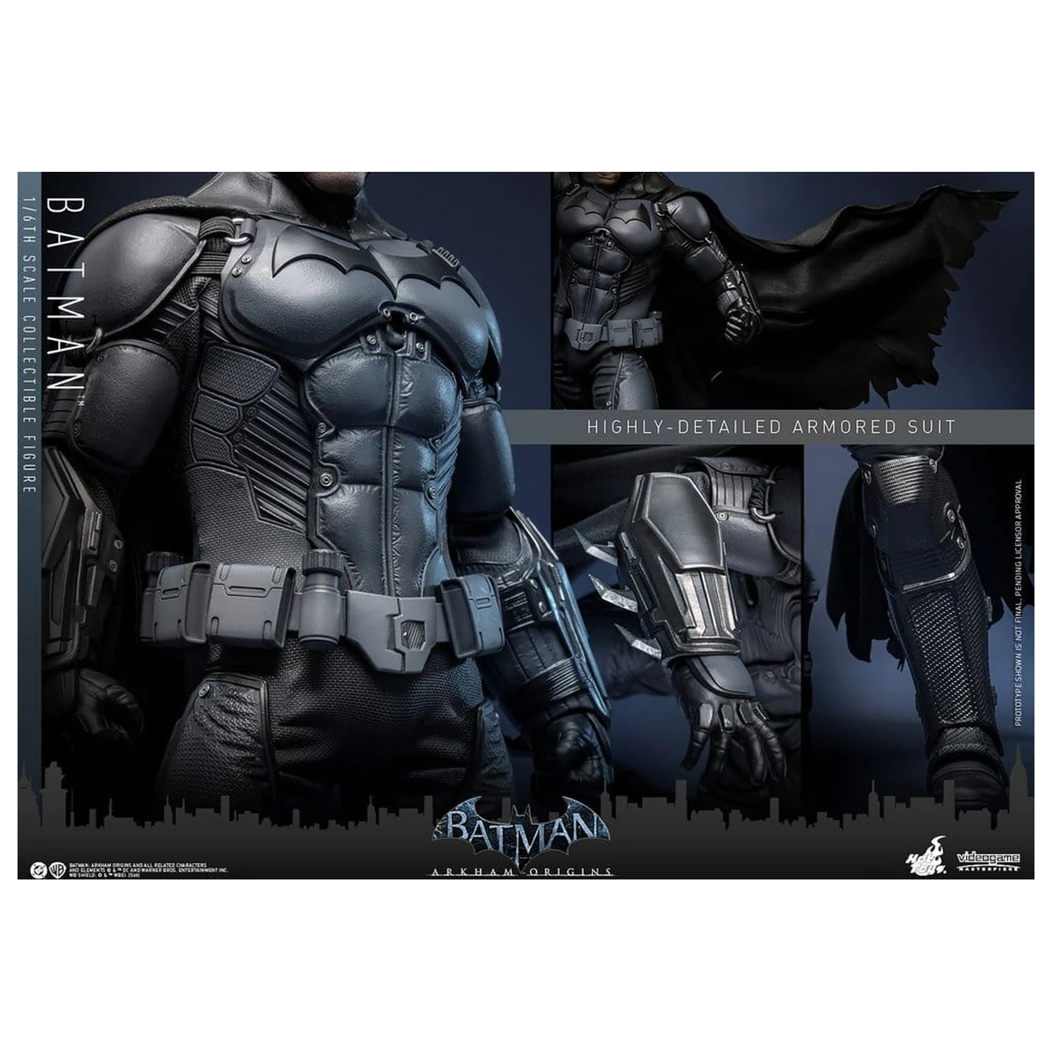 Batman Arkham Origins Videogame Masterpiece Akčná figúrka 1/6 Batman 33 cm produktová fotografia
