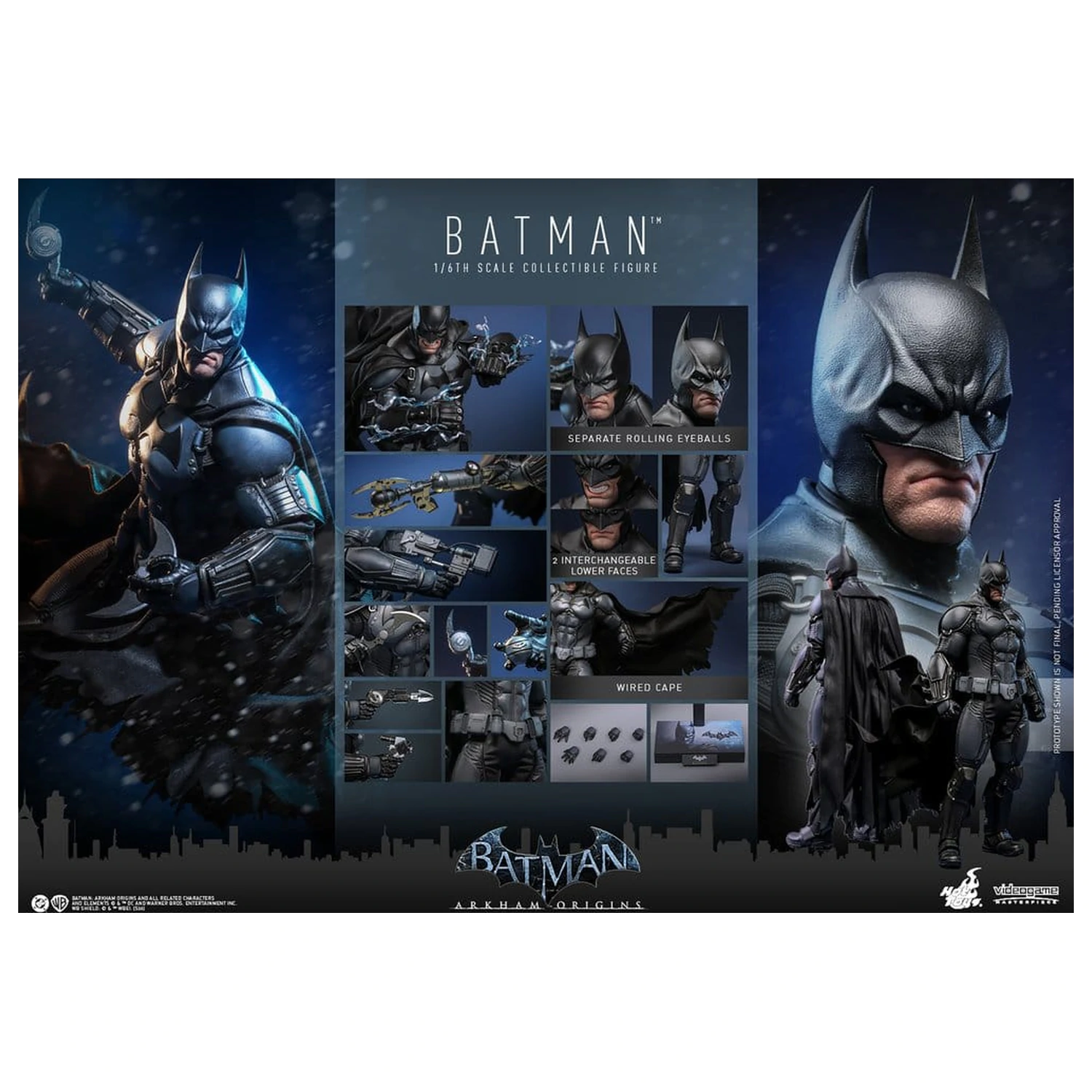 Batman Arkham Origins Videogame Masterpiece Akčná figúrka 1/6 Batman 33 cm produktová fotografia