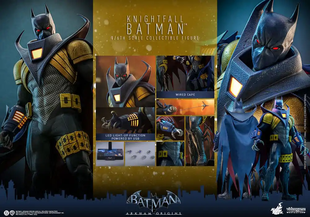 Batman: Arkham Origins Videohrová Majstrovská akčná figúrka 1/6 Knightfall Batman 32 cm produktová fotografia