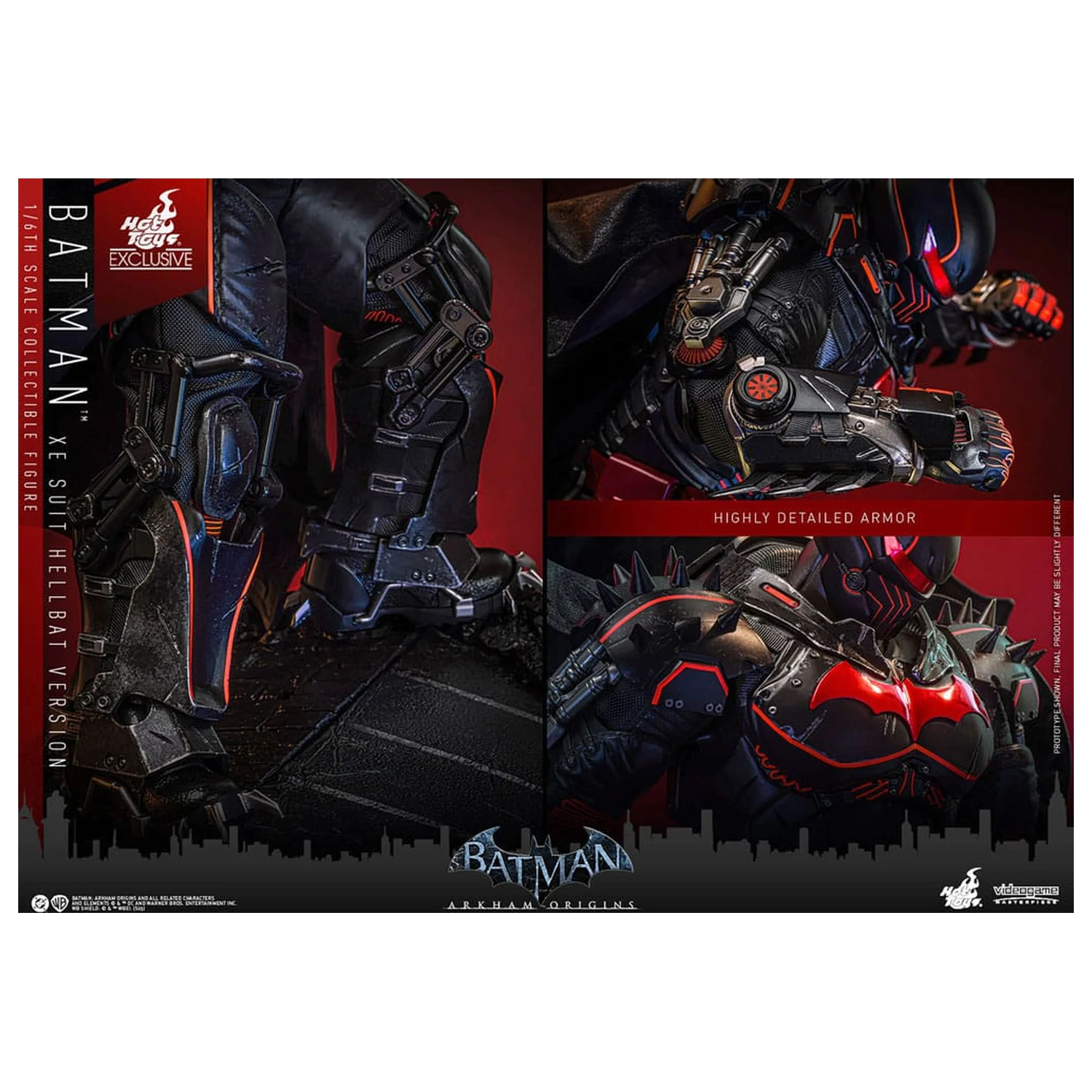 Batman Arkham Origins Videogame Masterpiece Akčná figúrka 1/6 XE Suit Hellbat Version 33 cm produktová fotografia