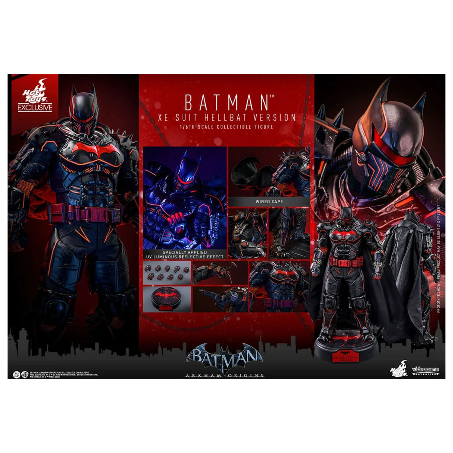 Batman Arkham Origins Videogame Masterpiece Akčná figúrka 1/6 XE Suit Hellbat Version 33 cm produktová fotografia