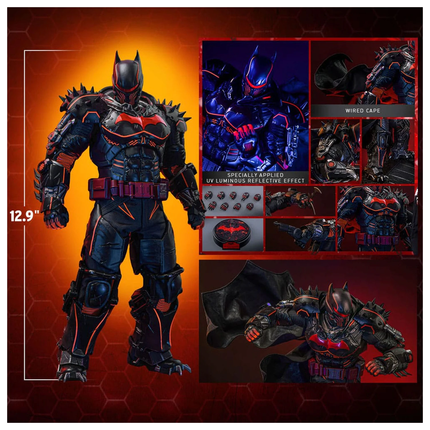 Batman Arkham Origins Videogame Masterpiece Akčná figúrka 1/6 XE Suit Hellbat Version 33 cm produktová fotografia