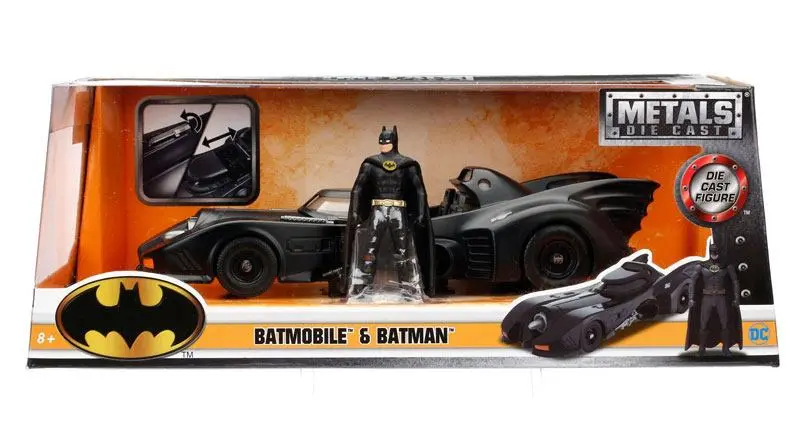 Batman Diecast Model 1/24 1989 Batmobile s figúrkou produktová fotografia