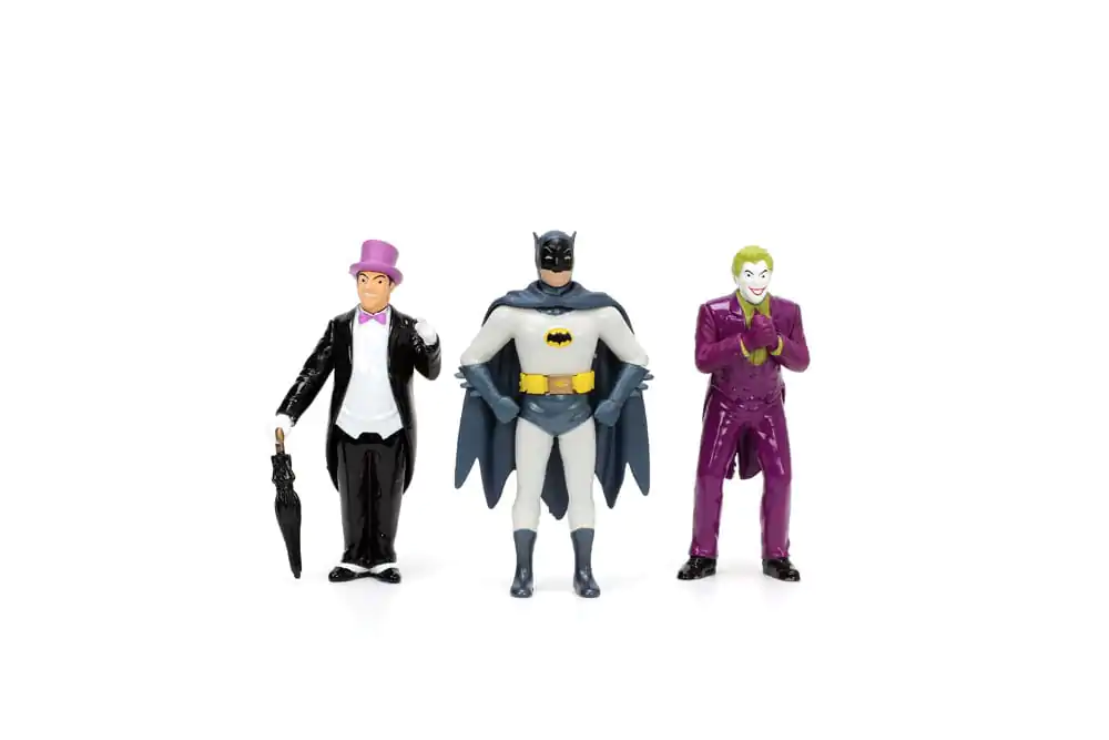 Batman Diecast Model 1/24 Balenie 5 Classic TV Series Batman, Robin, Joker, Penguin & Batmobile produktová fotografia