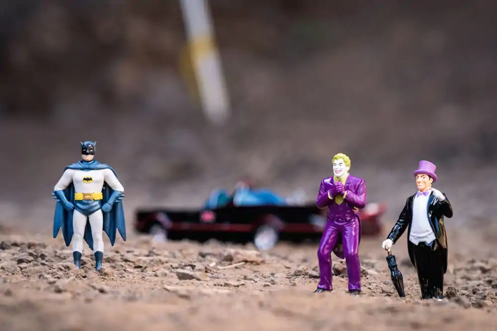 Batman Diecast Model 1/24 Balenie 5 Classic TV Series Batman, Robin, Joker, Penguin & Batmobile produktová fotografia
