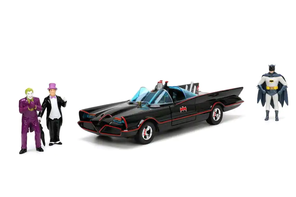 Batman Diecast Model 1/24 Balenie 5 Classic TV Series Batman, Robin, Joker, Penguin & Batmobile produktová fotografia