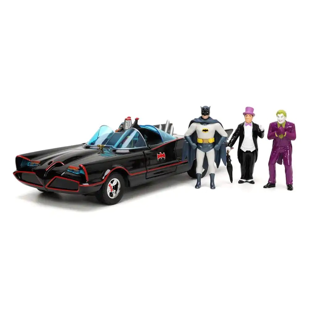 Batman Diecast Model 1/24 Balenie 5 Classic TV Series Batman, Robin, Joker, Penguin & Batmobile produktová fotografia