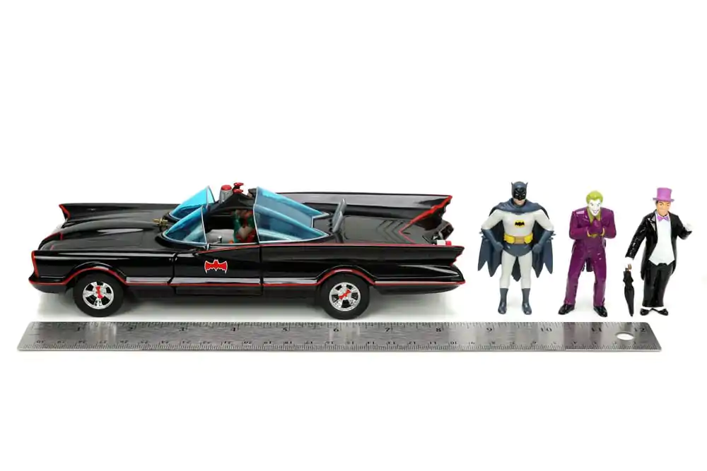 Batman Diecast Model 1/24 Balenie 5 Classic TV Series Batman, Robin, Joker, Penguin & Batmobile produktová fotografia