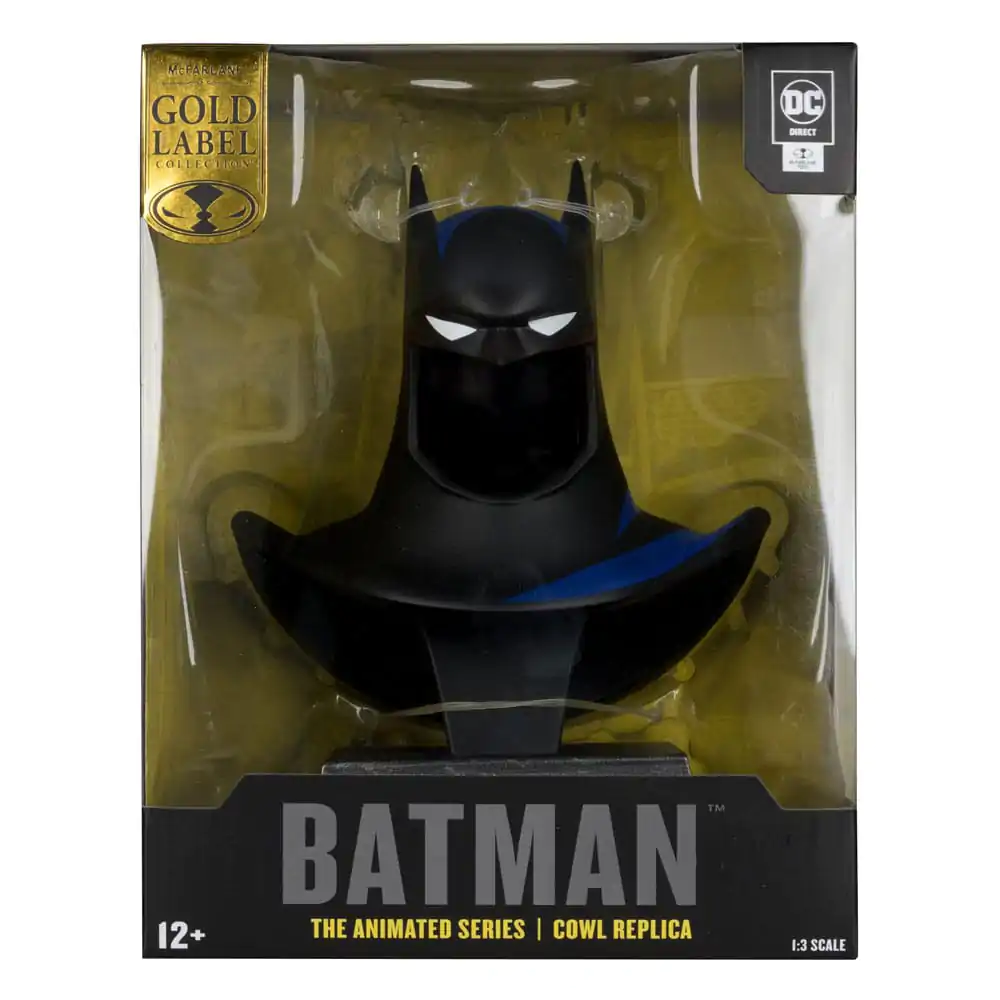 Batman: The Animated Series 1992 DC Direct Mini Replika 1/3 Batman Cowl Gold Label 19 cm produktová fotografia