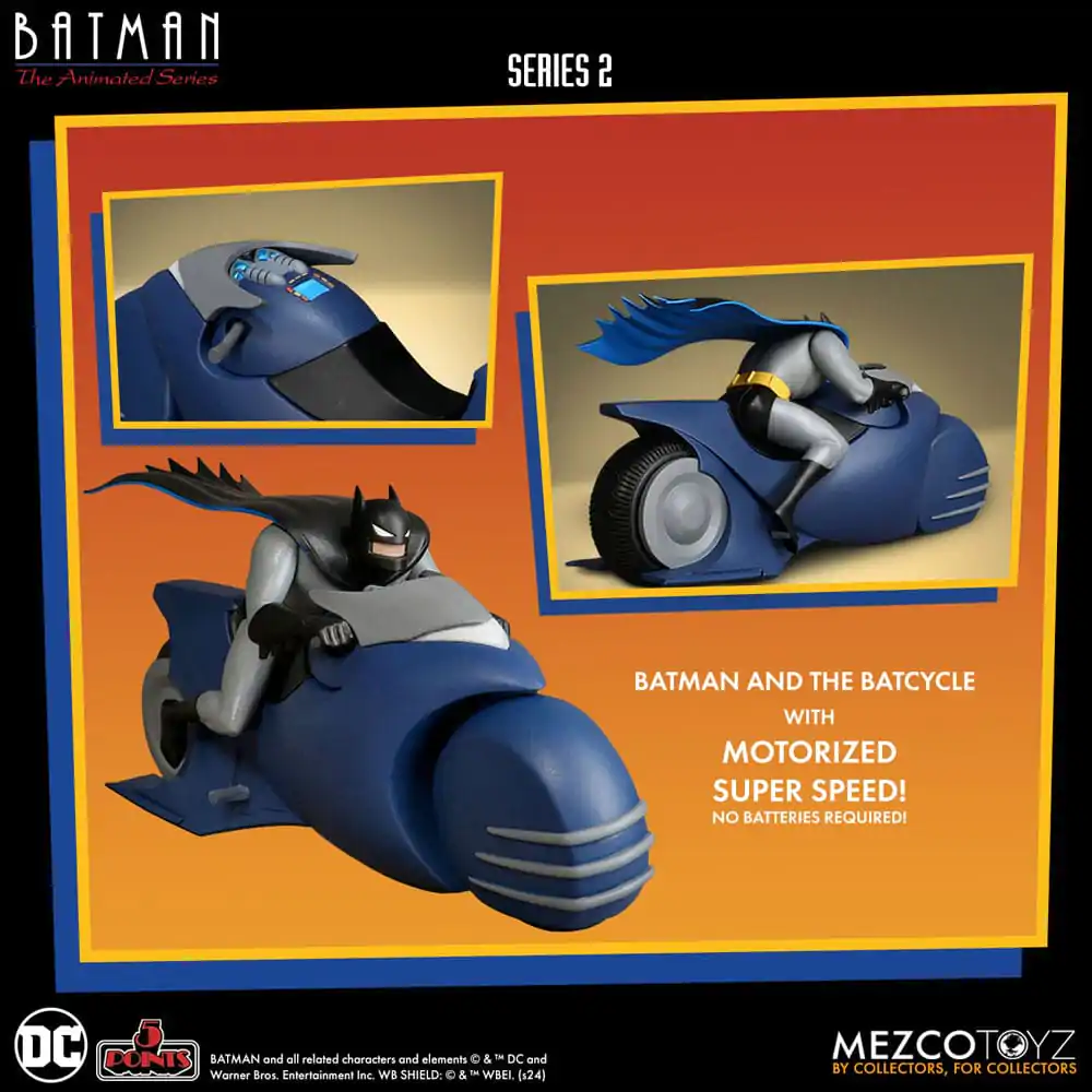 Batman the Animated Series 2 5 Points Action Figure Batman & Batcycle 10 cm termékfotó