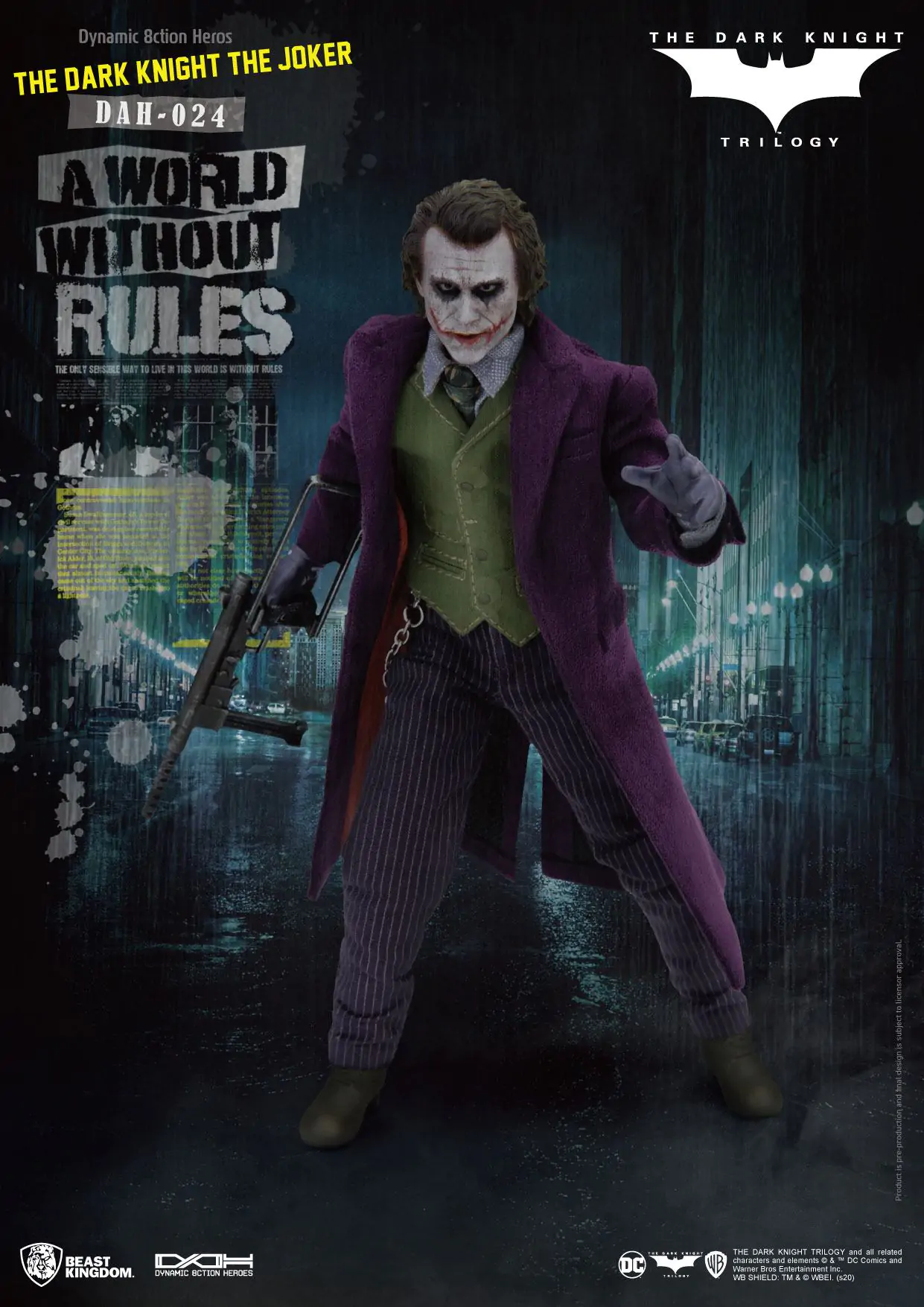 Batman The Dark Knight Dynamic 8ction Heroes akčná figúrka 1/9 The Joker 21 cm produktová fotografia