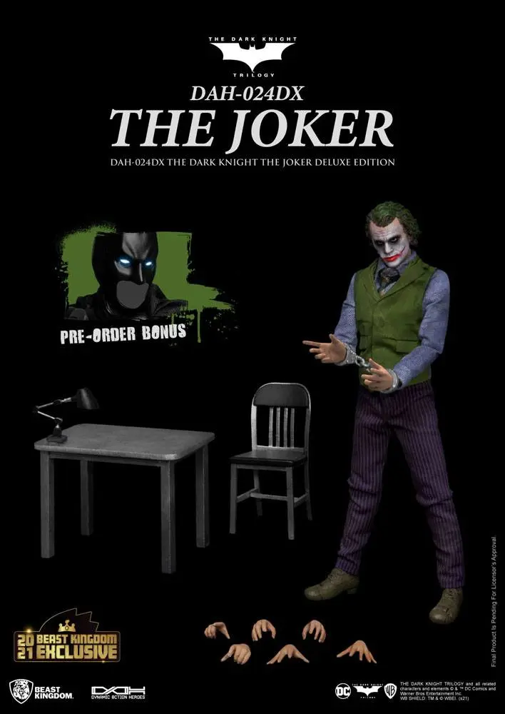 Batman The Dark Knight Dynamic 8ction Heroes Akčná figúrka 1/9 The Joker Deluxe Version 21 cm produktová fotografia