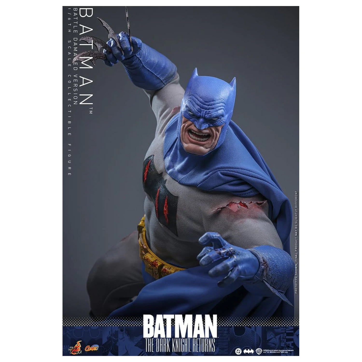 Batman: The Dark Knight Returns Comic Masterpiece akčná figúrka 1/6 Batman (Battle Damaged Version) 32 cm produktová fotografia