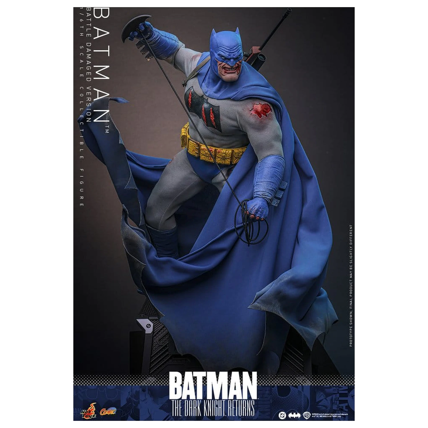 Batman: The Dark Knight Returns Comic Masterpiece akčná figúrka 1/6 Batman (Battle Damaged Version) 32 cm produktová fotografia