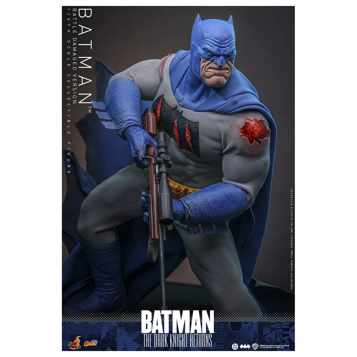 Batman: The Dark Knight Returns Comic Masterpiece akčná figúrka 1/6 Batman (Battle Damaged Version) 32 cm produktová fotografia