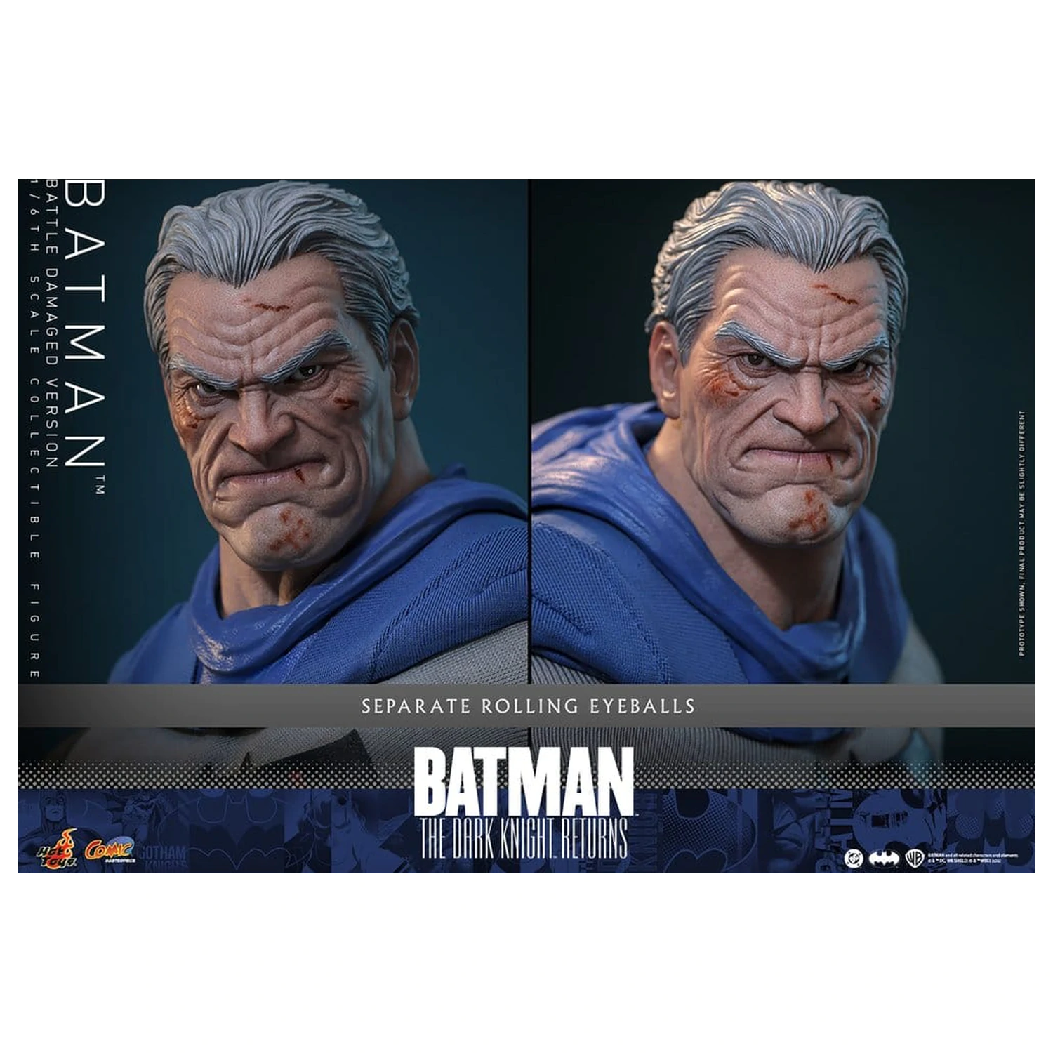 Batman: The Dark Knight Returns Comic Masterpiece akčná figúrka 1/6 Batman (Battle Damaged Version) 32 cm produktová fotografia