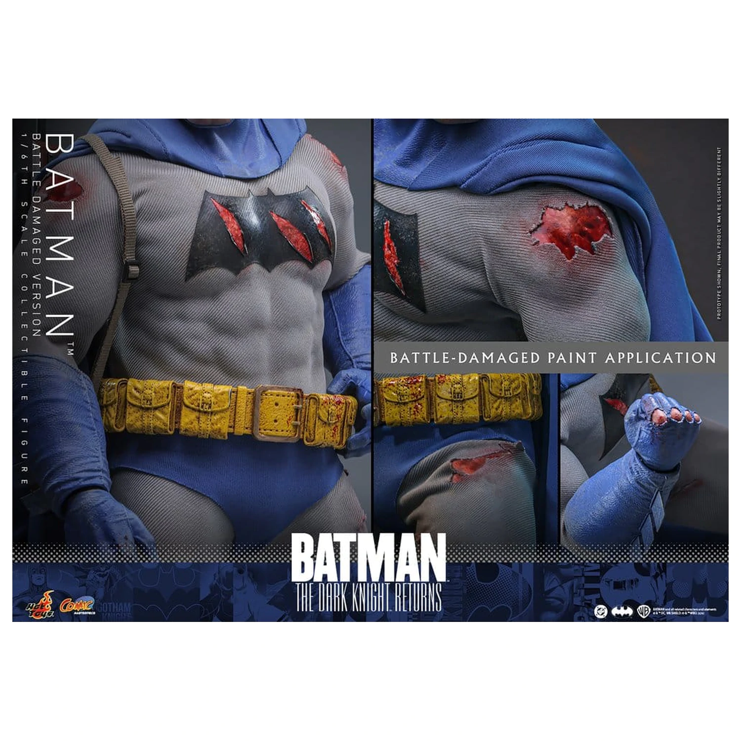 Batman: The Dark Knight Returns Comic Masterpiece akčná figúrka 1/6 Batman (Battle Damaged Version) 32 cm produktová fotografia