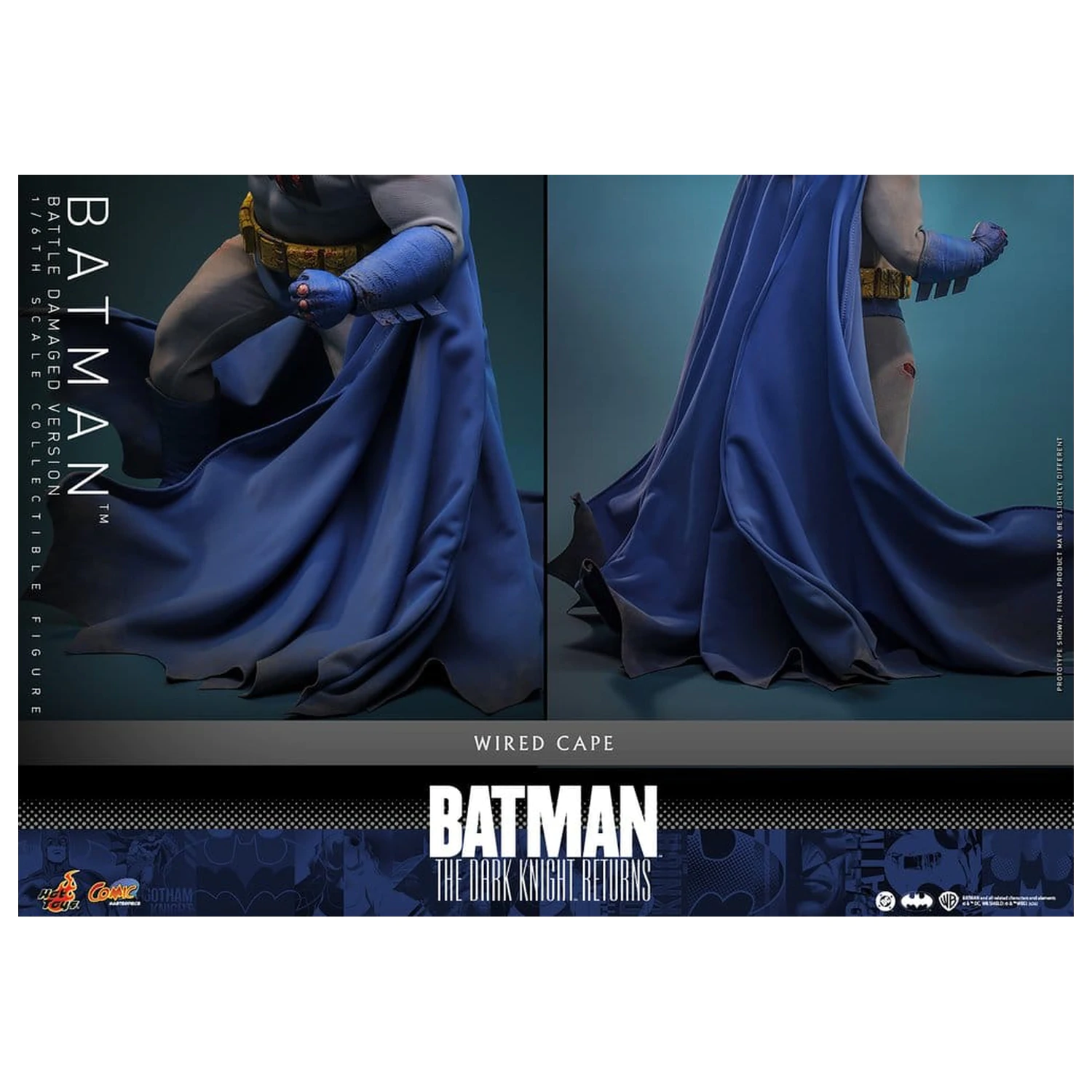 Batman: The Dark Knight Returns Comic Masterpiece akčná figúrka 1/6 Batman (Battle Damaged Version) 32 cm produktová fotografia