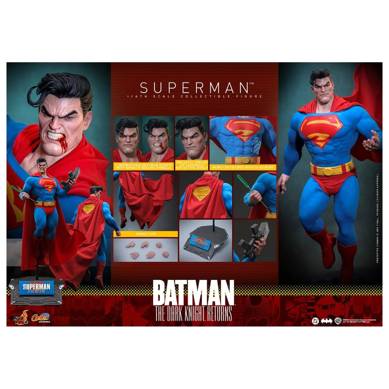 Batman: The Dark Knight Returns Comic Masterpiece akčná figúrka 1/6 Superman 34 cm produktová fotografia