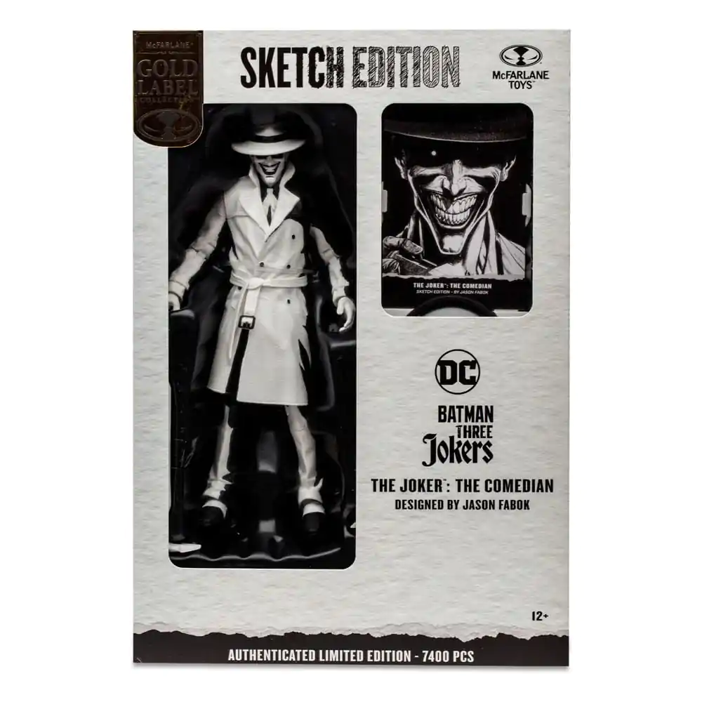 Batman: Three Jokers DC Multiverse Akčná figúrka The Joker: The Comedian Sketch Edition (Gold Label) 18 cm termékfotó