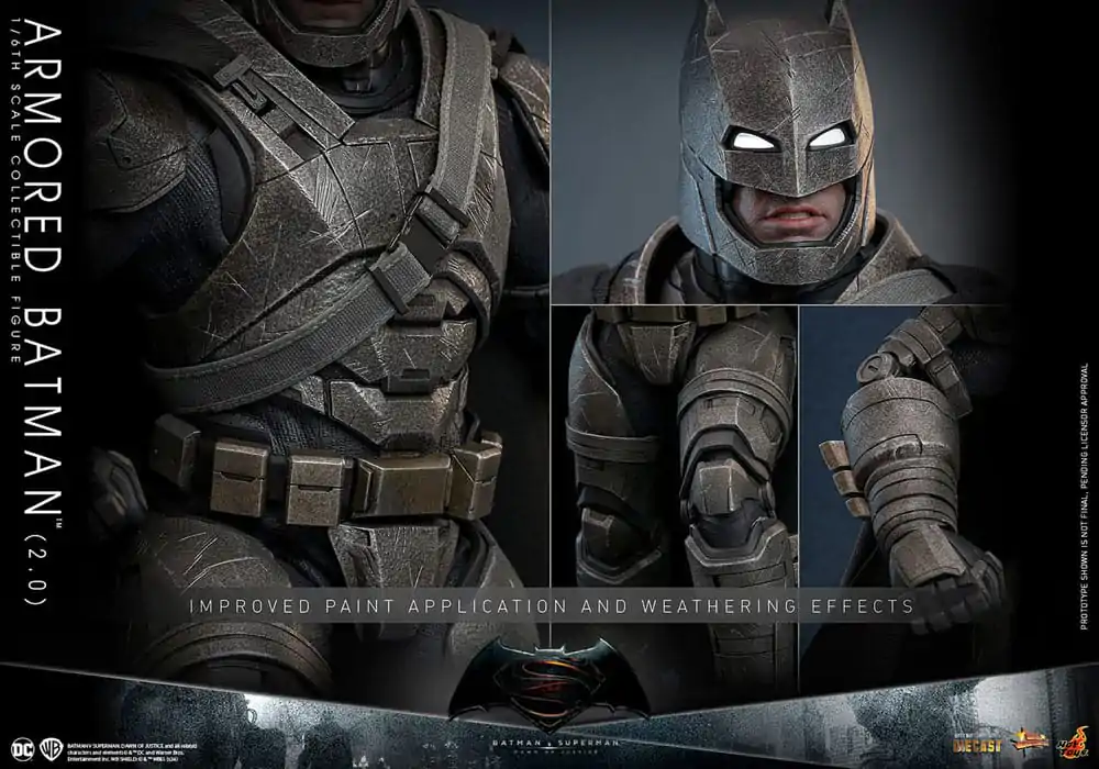 Batman v Superman: Dawn of Justice Movie Masterpiece Akčná figúrka 1/6 Armored Batman 2.0 33 cm termékfotó