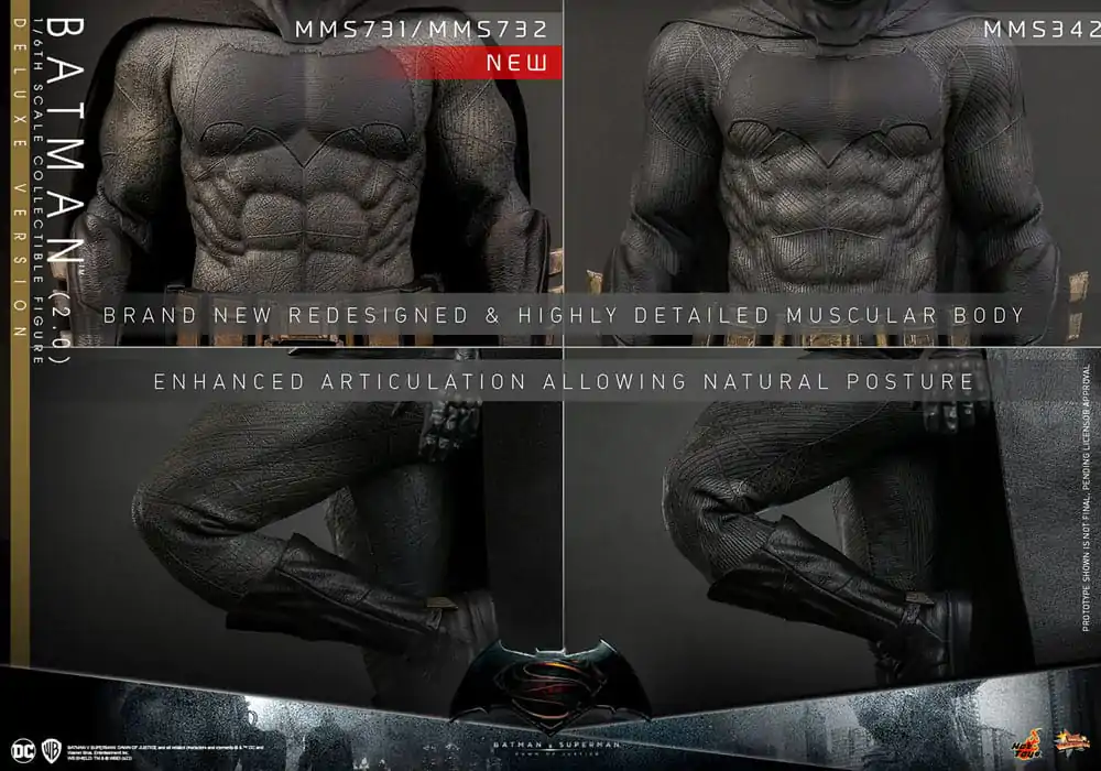 Batman v Superman: Dawn of Justice Movie Masterpiece Akčná figúrka 1/6 Batman 2.0 (Deluxe Version) 32 cm produktová fotografia