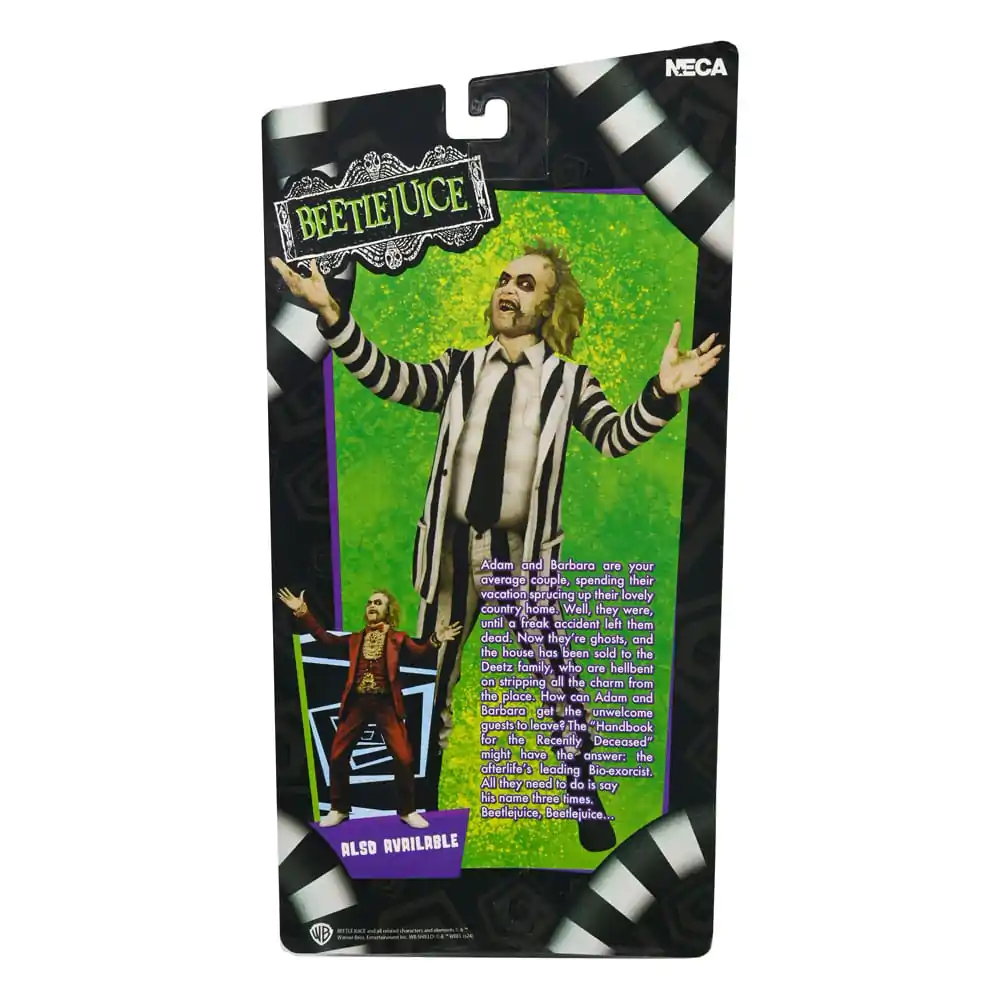 Beetlejuice 1988 Akčná figúrka Beetlejuice v čierno-bielom pruhovanom obleku 18 cm termékfotó