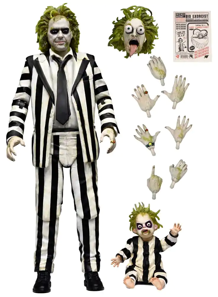 Beetlejuice Beetlejuice akčná figúrka 7 Scale Ultimate Striped Suit Beetlejuice 18 cm produktová fotografia