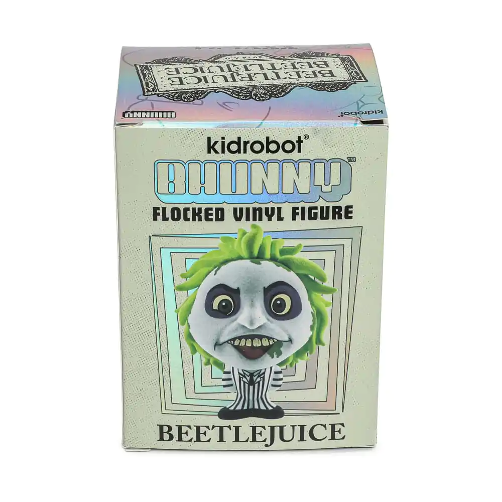 Beetlejuice Beetlejuice Bhunny flockovaná vinylová figúrka Beetlejuice pruhovaný oblek 10 cm termékfotó