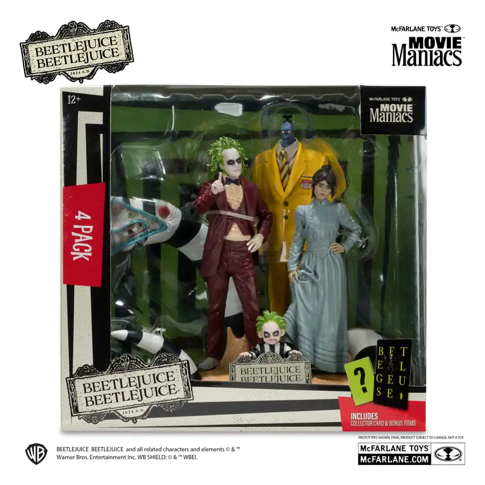 Beetlejuice Beetlejuice Movie Maniacs 4-kusové balenie PVC sôch 15 cm produktová fotografia