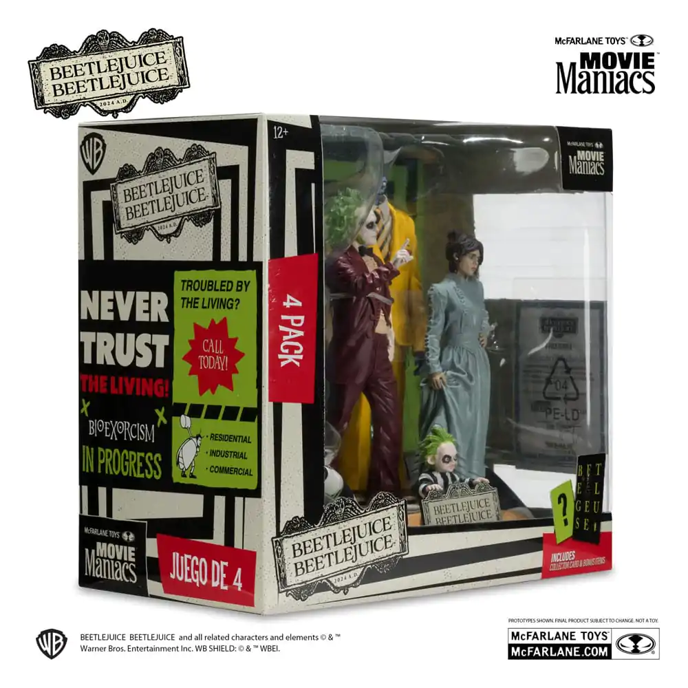 Beetlejuice Beetlejuice Movie Maniacs 4-kusové balenie PVC sôch 15 cm produktová fotografia