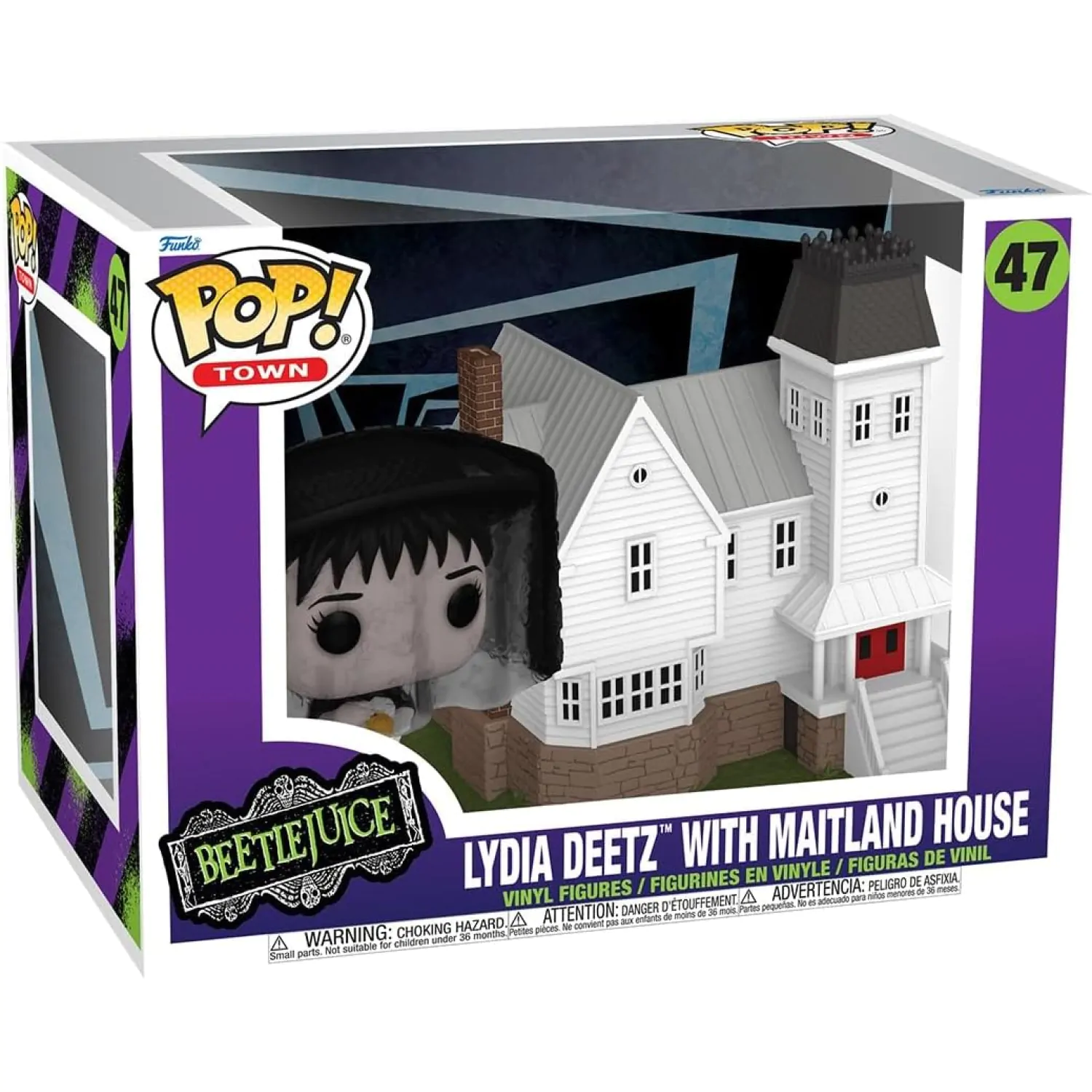 Beetlejuice Funko POP! Town vinylová figúrka Lydia Deetz s Maitland House 9 cm produktová fotografia