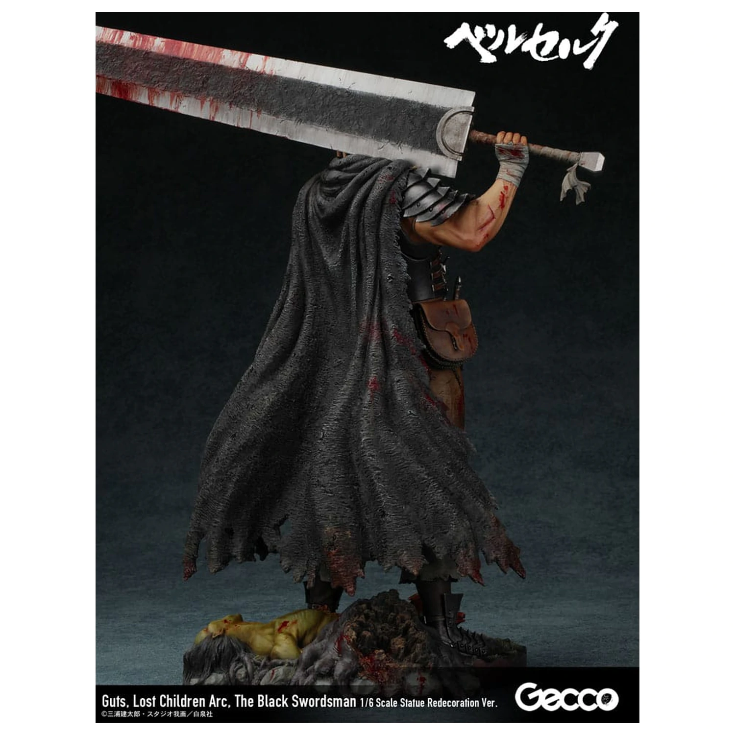 Berserk Socha 1/6 Guts Lost Children Arc The Black Swordsman Redecoration Ver. 38 cm produktová fotografia