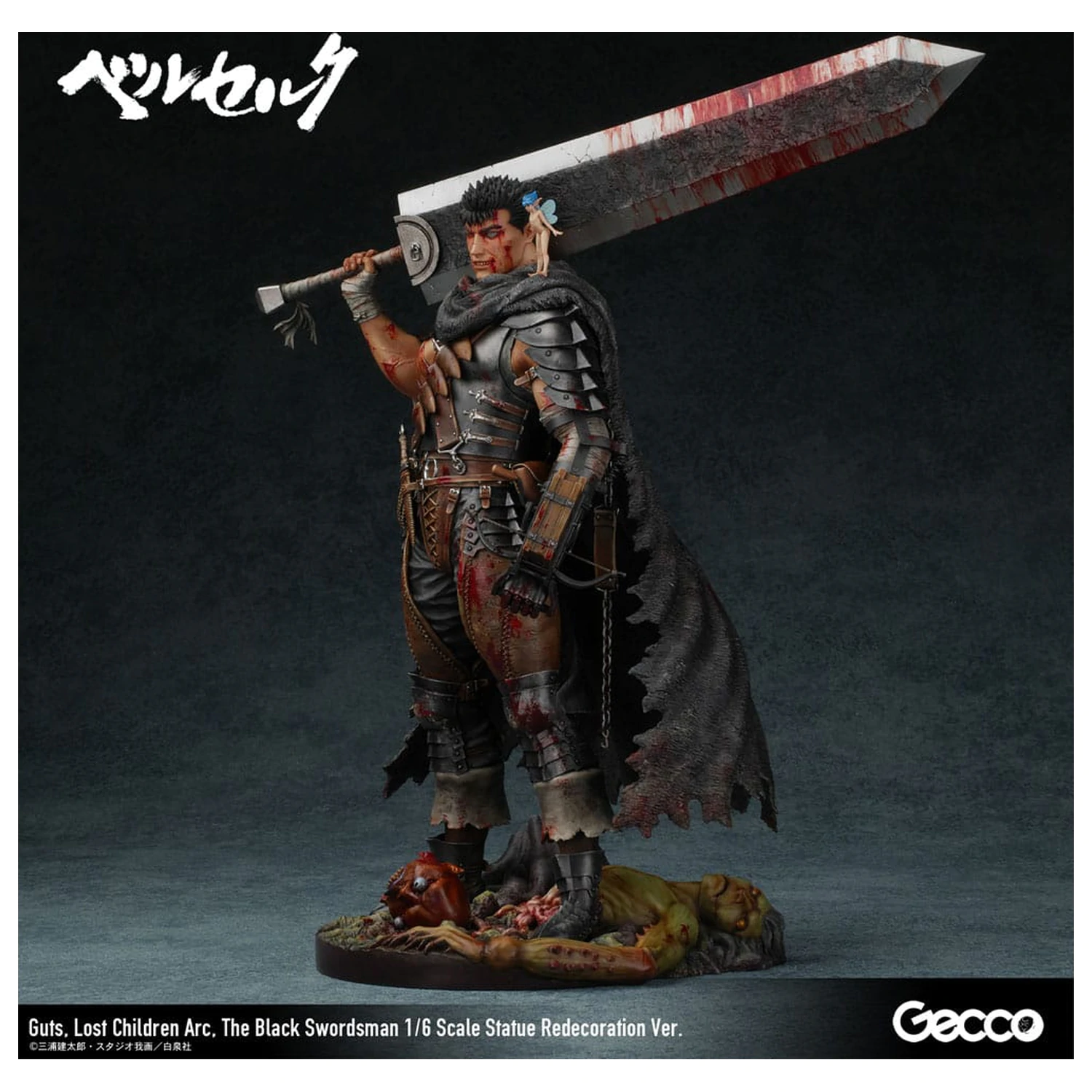 Berserk Socha 1/6 Guts Lost Children Arc The Black Swordsman Redecoration Ver. 38 cm produktová fotografia