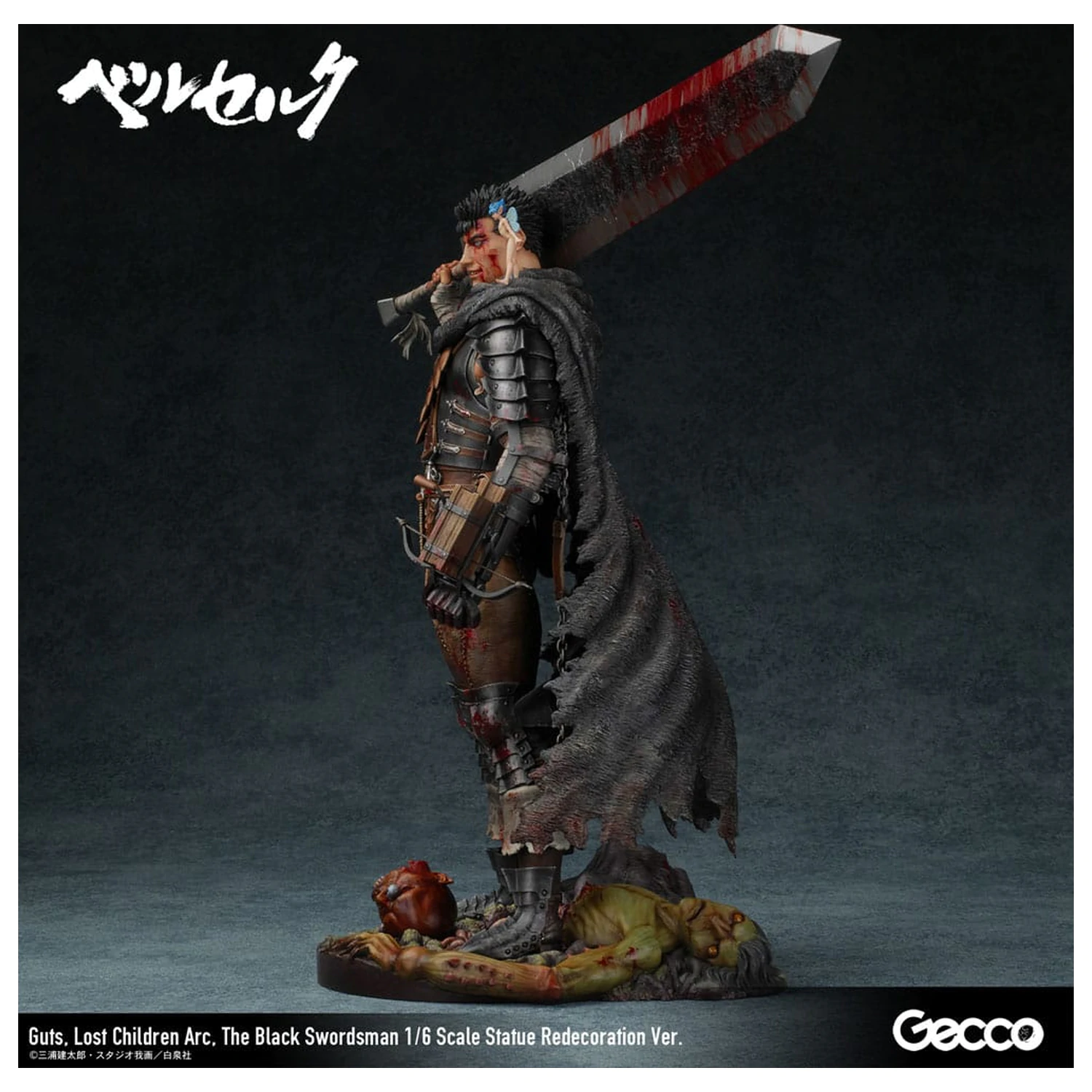 Berserk Socha 1/6 Guts Lost Children Arc The Black Swordsman Redecoration Ver. 38 cm produktová fotografia