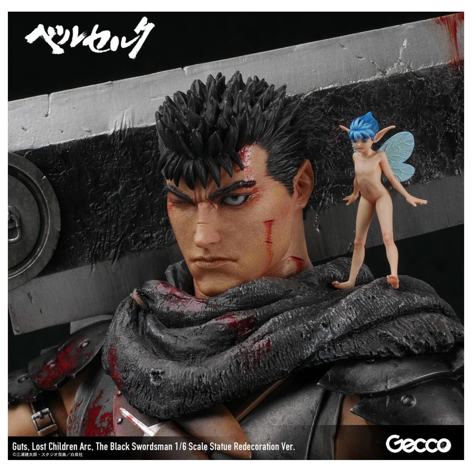 Berserk Socha 1/6 Guts Lost Children Arc The Black Swordsman Redecoration Ver. 38 cm produktová fotografia