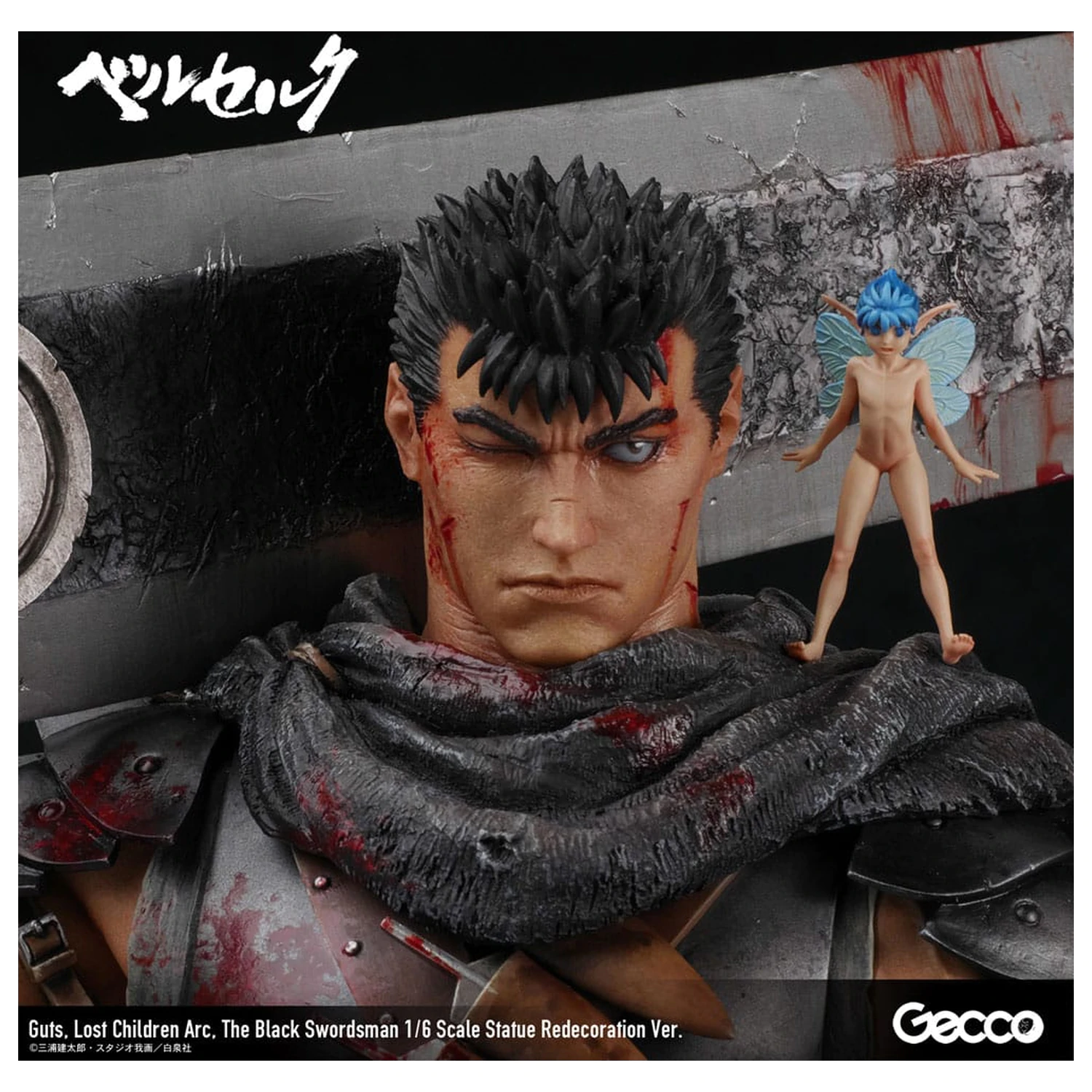 Berserk Socha 1/6 Guts Lost Children Arc The Black Swordsman Redecoration Ver. 38 cm produktová fotografia