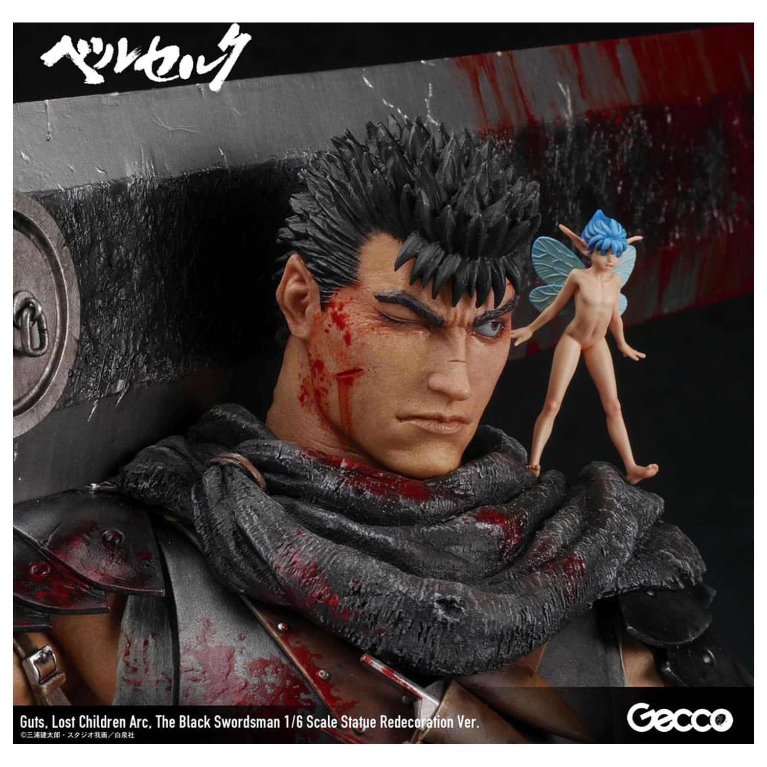 Berserk Socha 1/6 Guts Lost Children Arc The Black Swordsman Redecoration Ver. 38 cm produktová fotografia