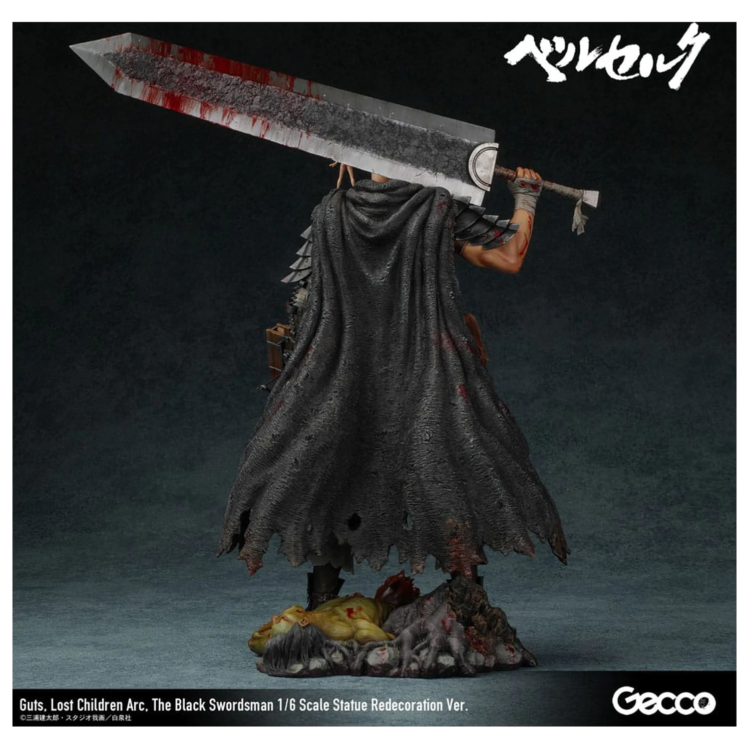 Berserk Socha 1/6 Guts Lost Children Arc The Black Swordsman Redecoration Ver. 38 cm produktová fotografia
