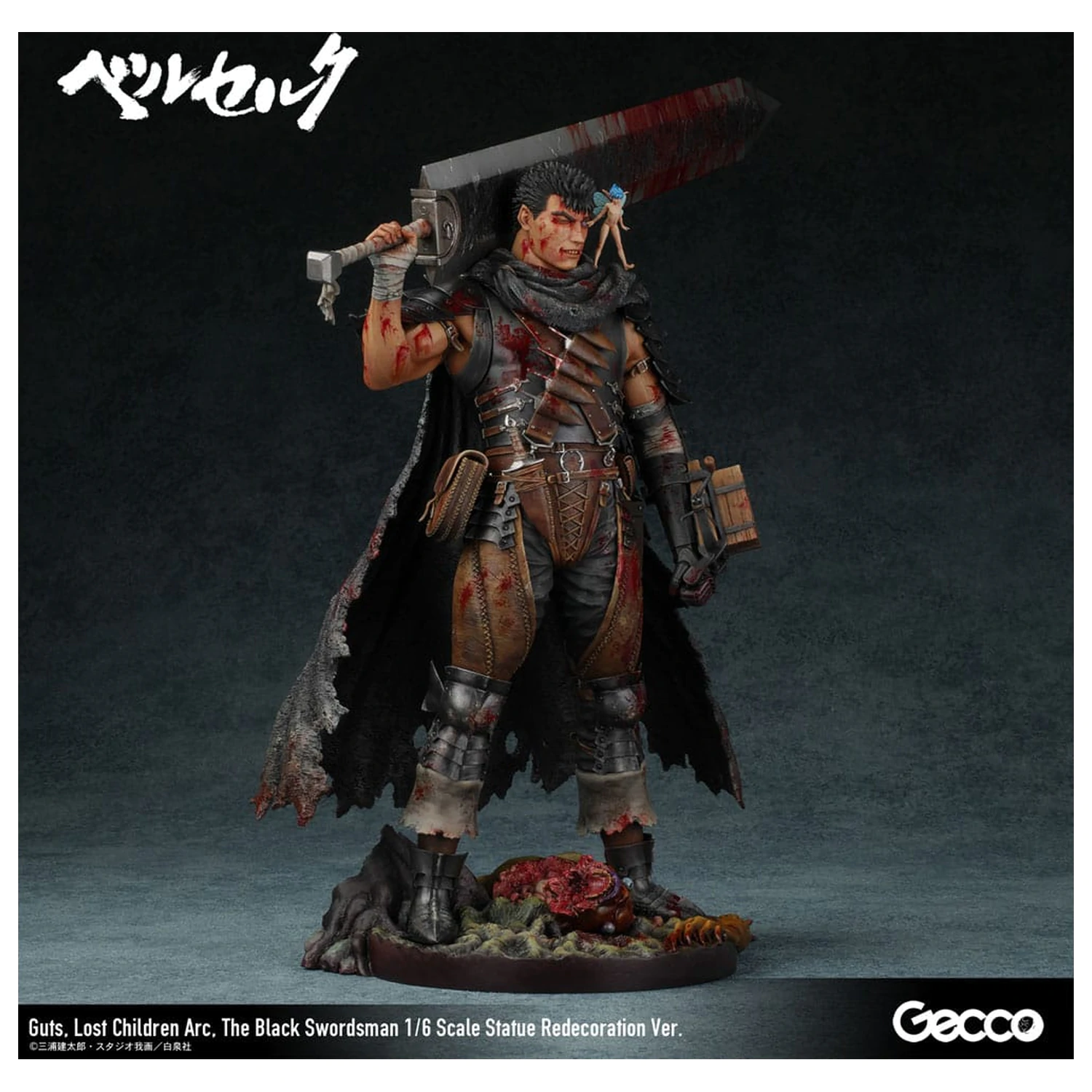 Berserk Socha 1/6 Guts Lost Children Arc The Black Swordsman Redecoration Ver. 38 cm produktová fotografia