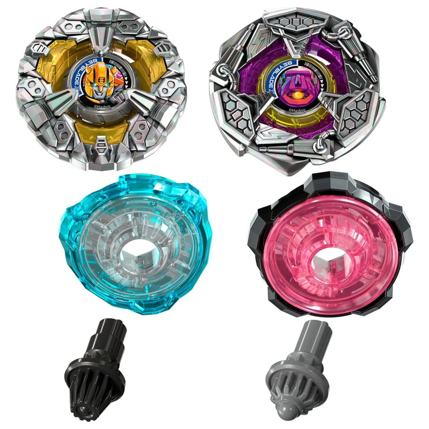 Beyblade X a Transformers Collab Bumblebee 3-60GP vs. Shockwave 5-80O produktová fotografia
