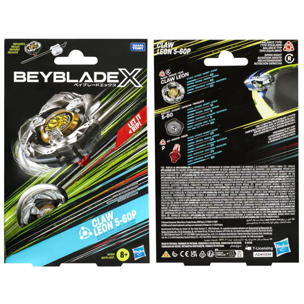 Beyblade X Claw Leon 5-60P štartovacia súprava produktová fotografia