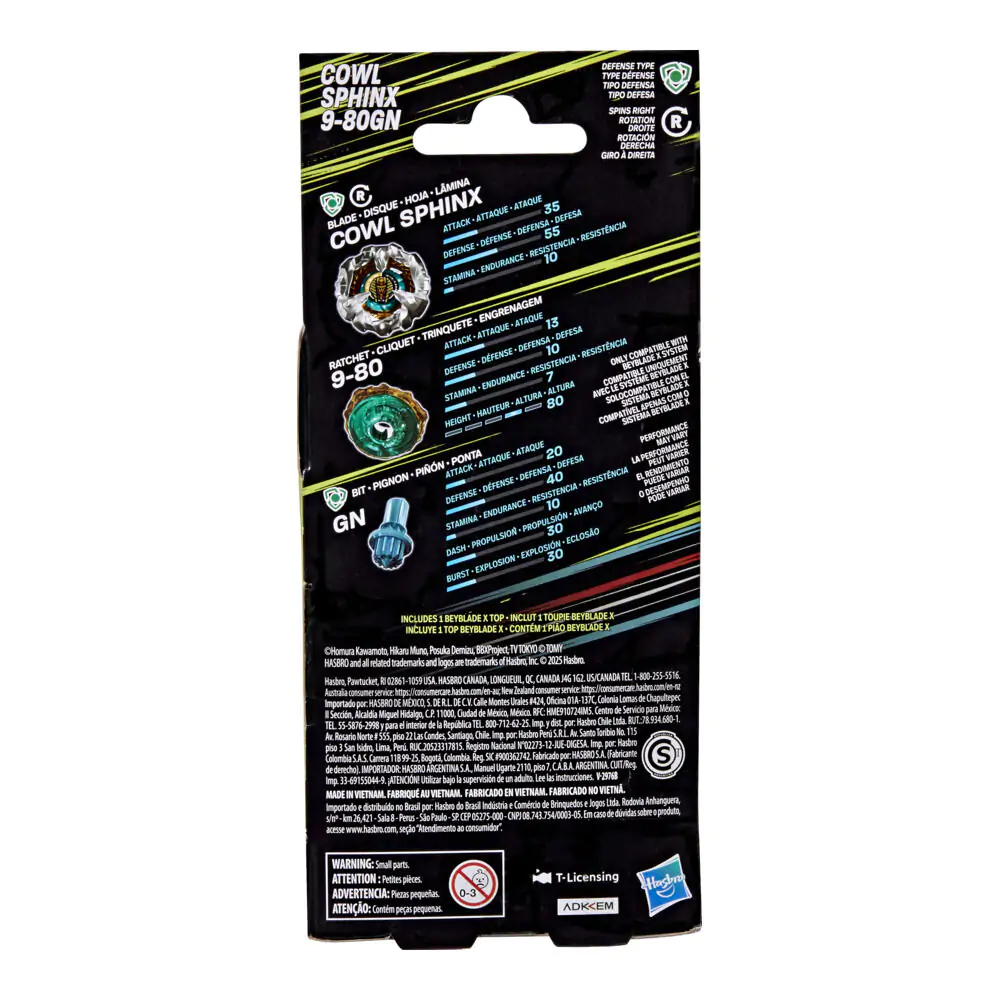 Beyblade X  Cowl Sphinx 9-80GN hra produktová fotografia
