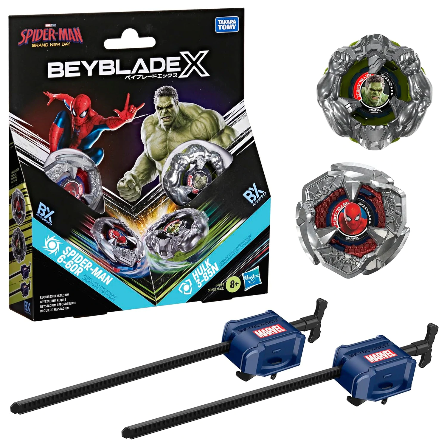 Beyblade X Spider-Man 6-60R & Hulk 3-85N produktová fotografia