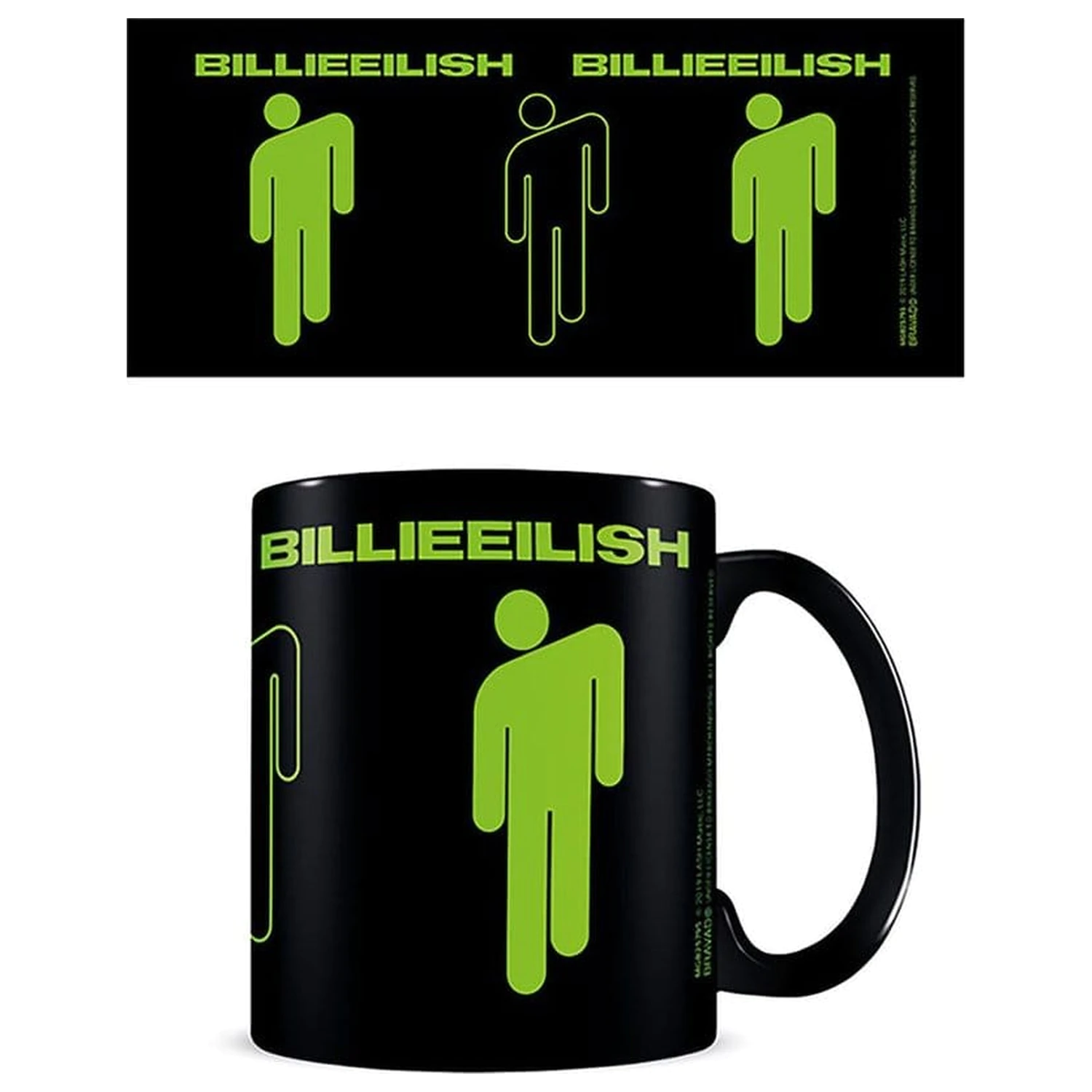 Billie Eilish hrnček Stickman Black produktová fotografia