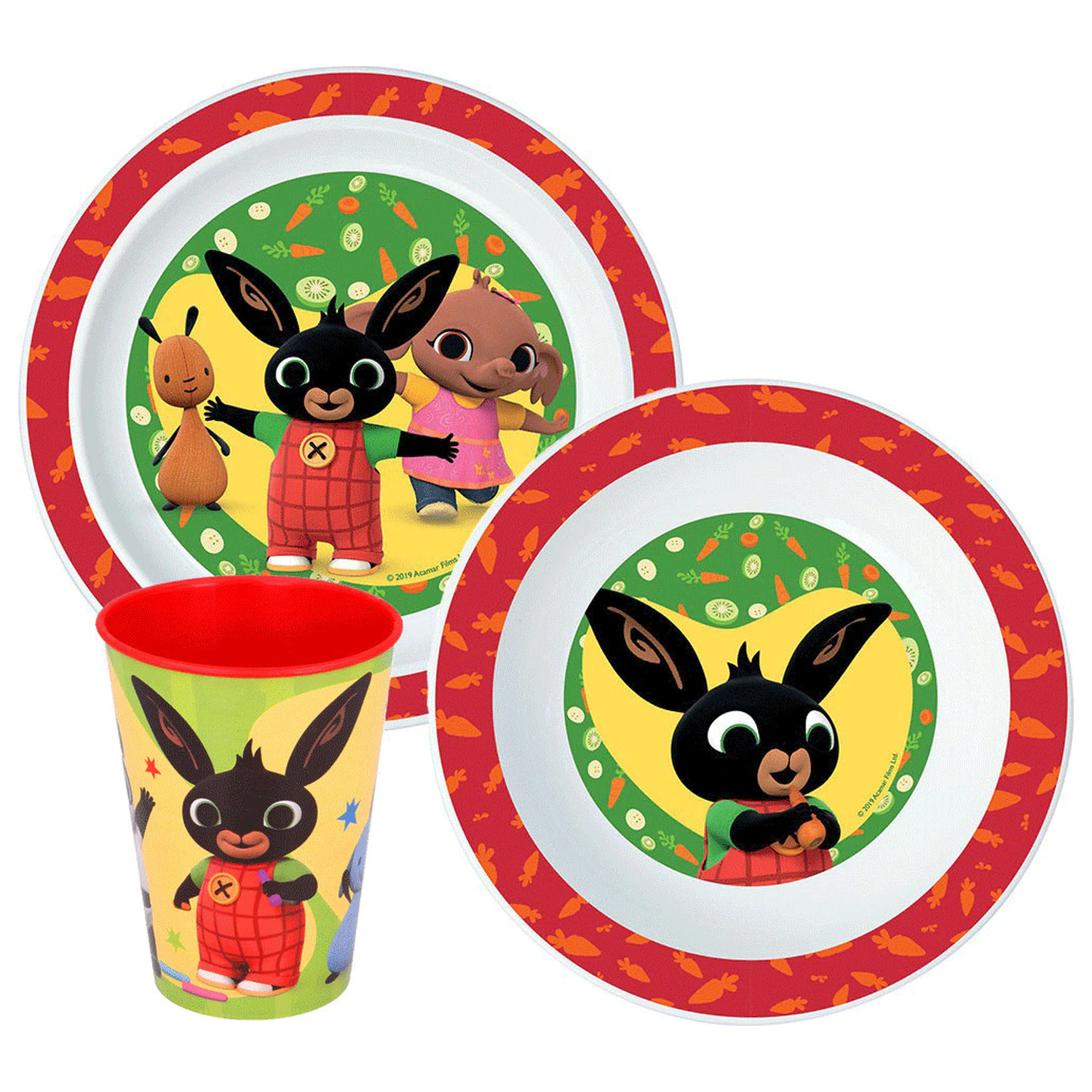 Bing Happy Bunny Sada riadu, mikro plastová súprava so sklom produktová fotografia