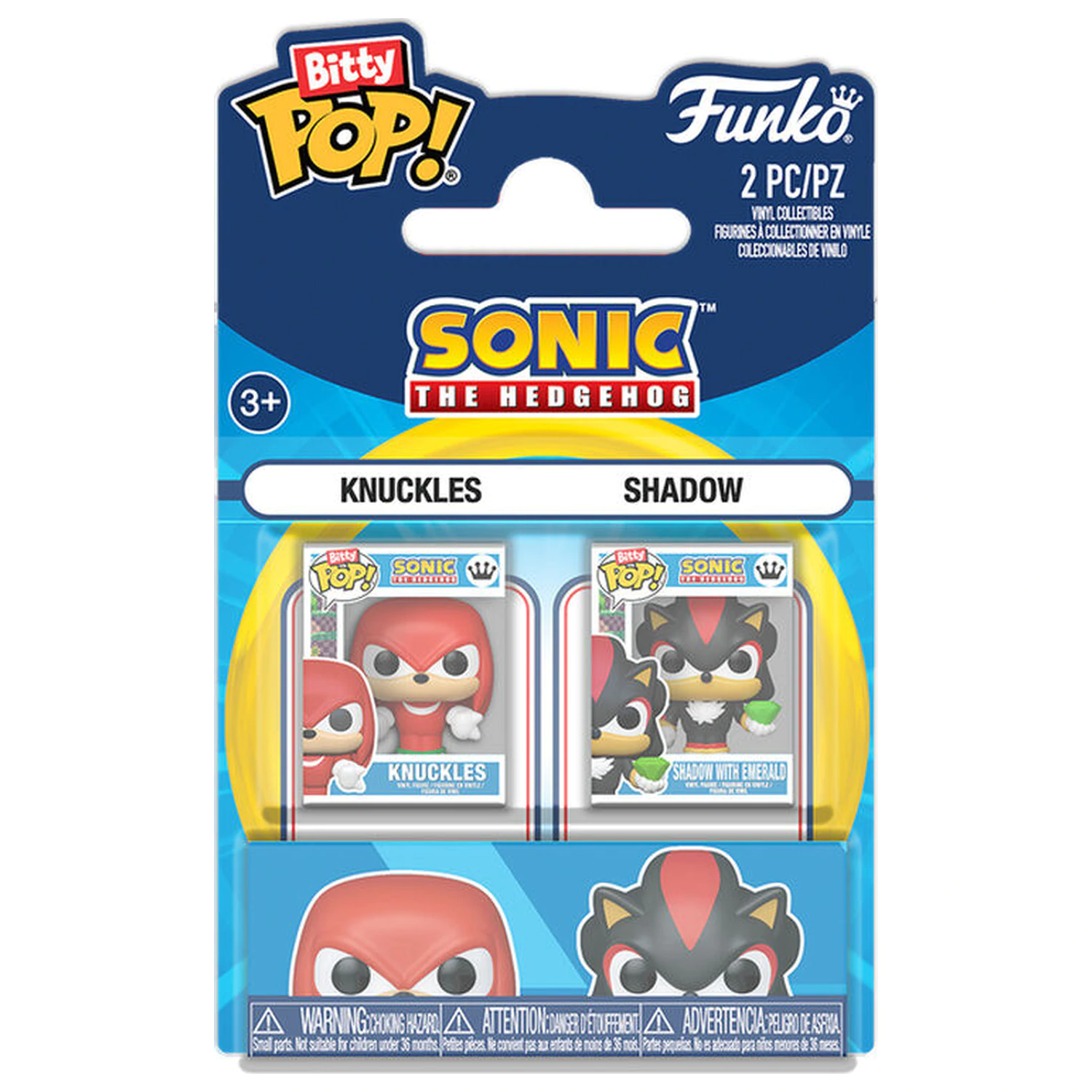Bitty Funko POP balenie 2 figúrok Sonic The Hedgehog - Knuckles & Shadow produktová fotografia